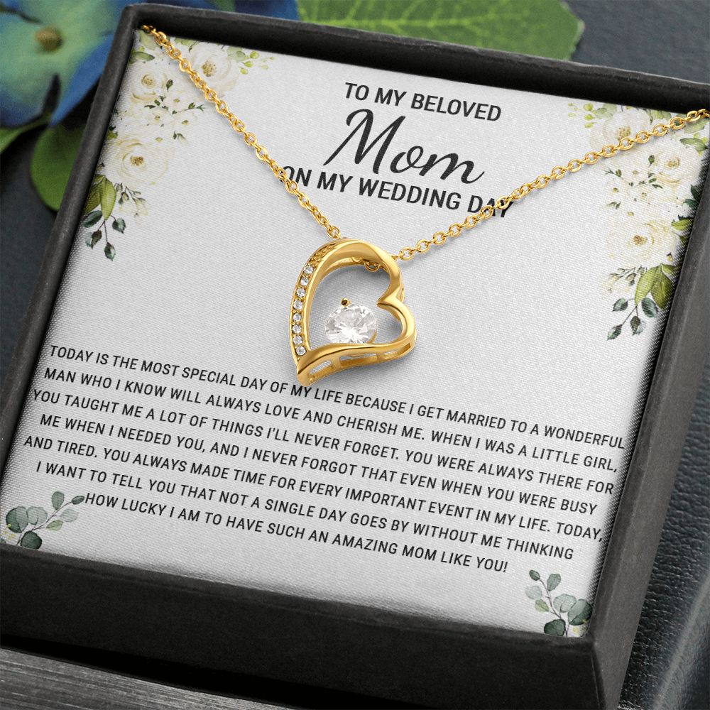 To My Mom Necklace, Gift For Mom, Mother's Day Gift from Daughter, Mom Jewelry Gift for Mothers Day, Birthday Gift for Mother, Moms Gift from Daughter Son, Necklace for Mom Mother 1 Forever Love Necklace