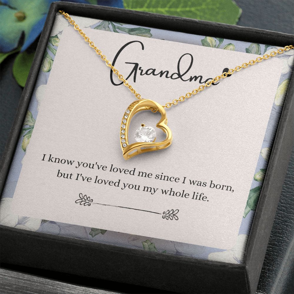 To My Grandma Necklace, Gift for Grandmother Necklace, Mothers Day Gift For Grandma Nana, Grandma Jewelry From Grandchildren GrandKids , Jewelry Box Gift For Grandma Grandmother9 Forever Love Necklace