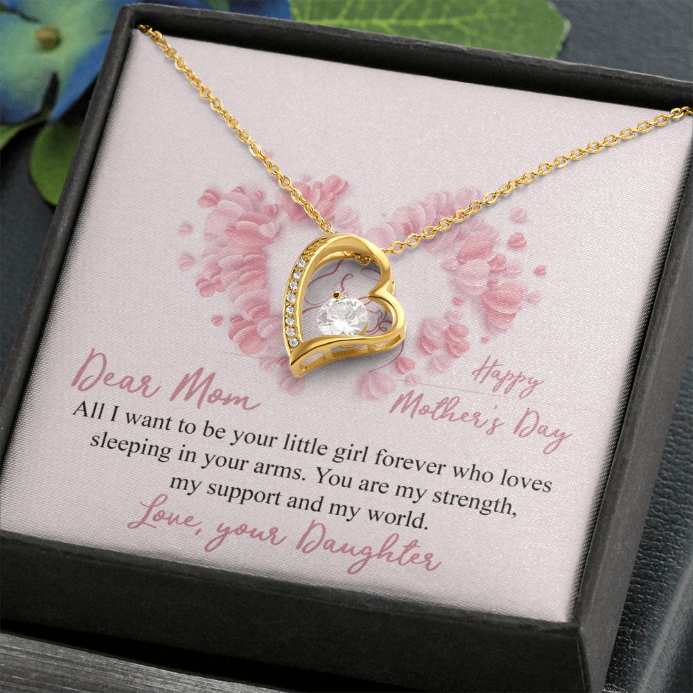 Mom Necklace Gifts for Mom from Daughter to Mom Gifts for Mothers Day from Daughter, To My Mom Necklace from Daughter to Mom Birthday Gifts Necklace with Message Card and Gift Box25 Forever Love Necklace