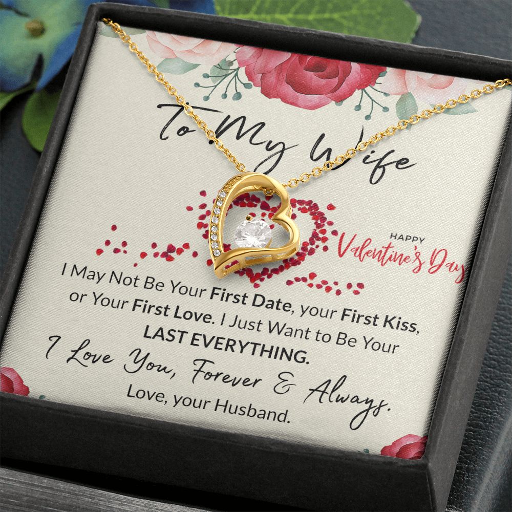 To My Wife Necklace from Husband, Personalized Necklace for Women, Luxury Necklace for Wife from Man Men, Wedding Anniversary Present For Wife, Beautiful Wife Jewelry Christmas Birthday Gift For Wife23 Forever Love Necklace