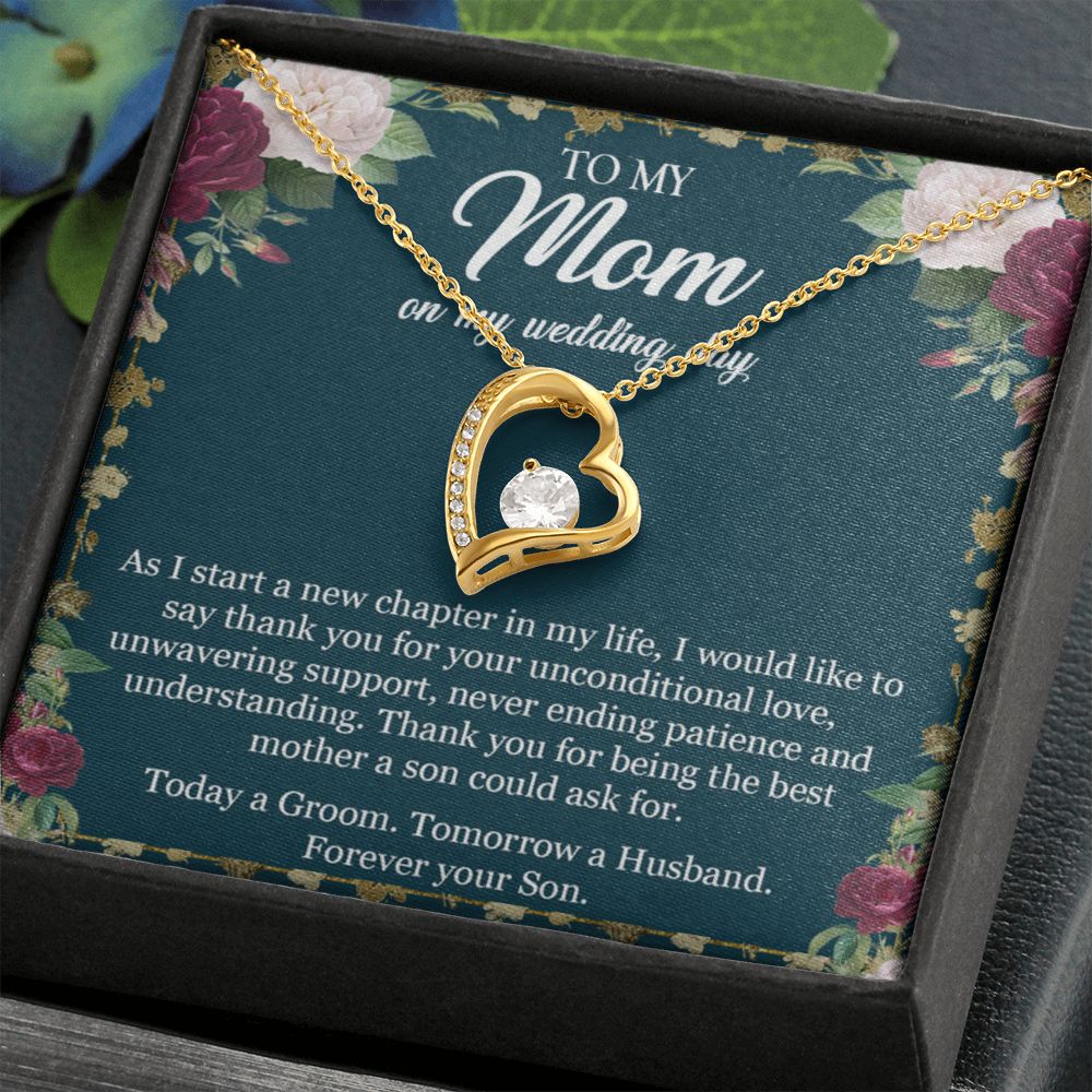 To My Mom Necklace, Gift For Mom, Mother's Day Gift from Daughter, Mom Jewelry Gift for Mothers Day, Birthday Gift for Mother, Moms Gift from Daughter Son, Necklace for Mom Mother 3 Forever Love Necklace