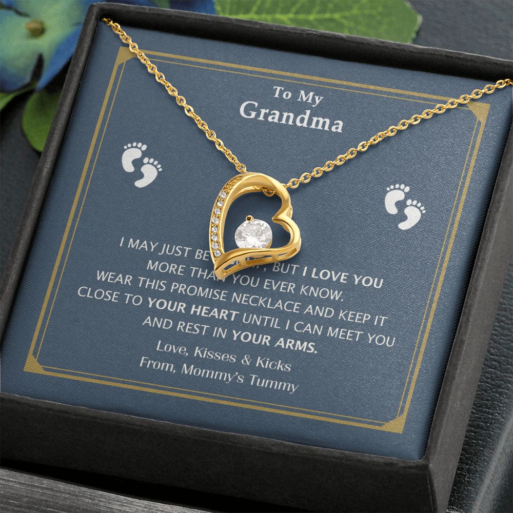 To My Grandma Necklace, Gift for Grandmother Necklace, Mothers Day Gift For Grandma Nana, Grandma Jewelry From Grandchildren GrandKids , Jewelry Box Gift For Grandma Grandmother17 Forever Love Necklace