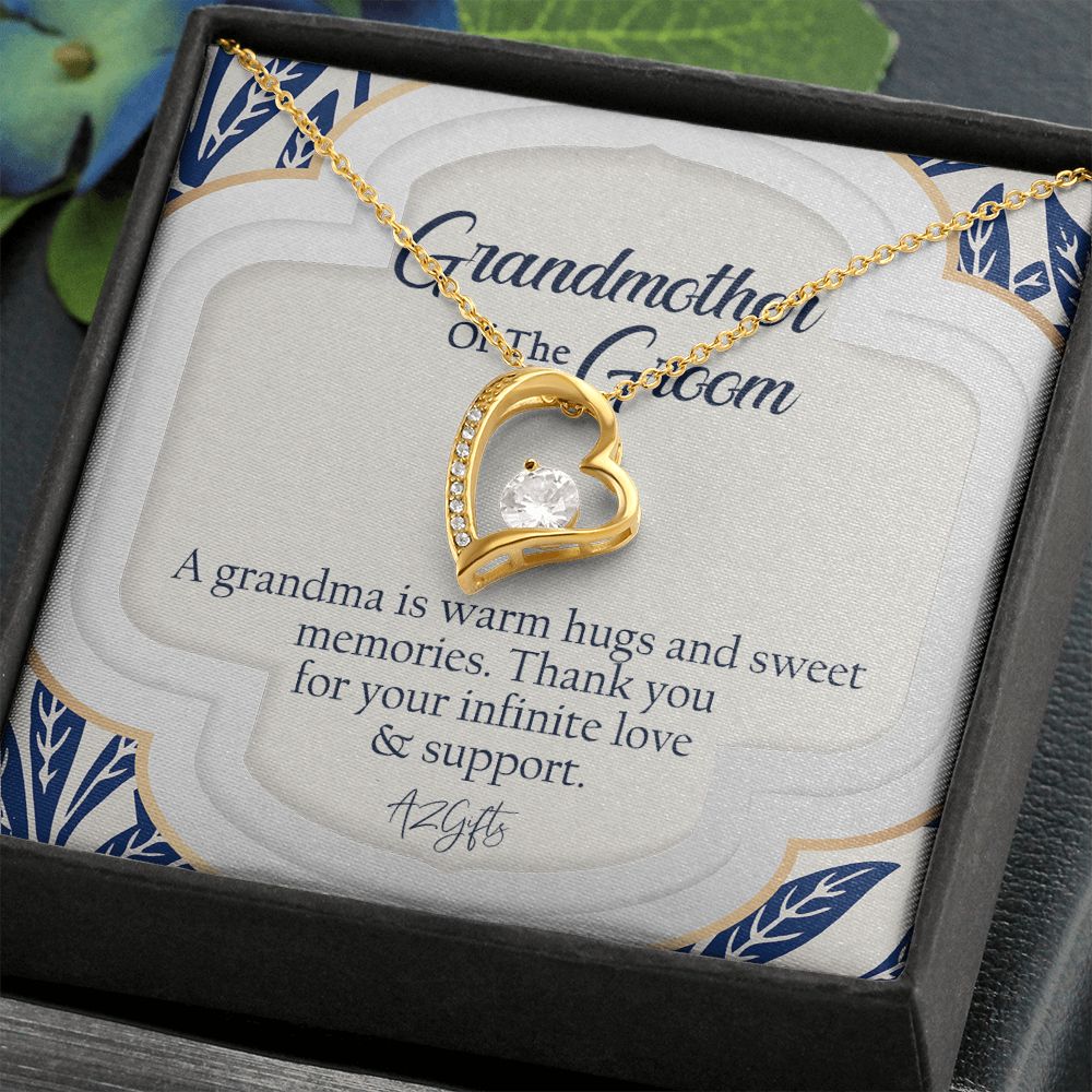 To My Grandmother Necklace, Gift for Grandmother Necklace, Mothers Day Gift For Grandma Nana, Grandma Jewelry From Grandchildren GrandKids , Jewelry Box Gift For Grandma Grandmother3 Forever Love Necklace