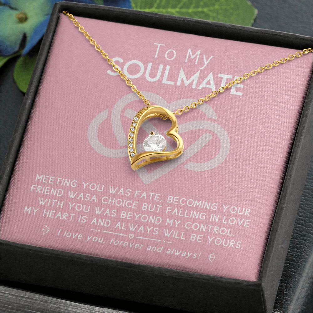 To My Soulmate Forever Love Necklace Gift For Soulmate Jewelry For Girlfriend Forever Love Necklace