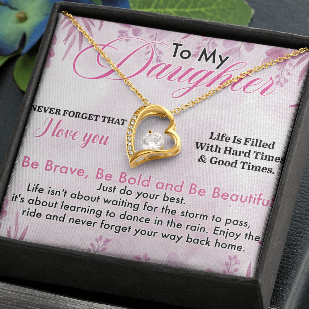 Mother Daughter Gift Ideas, To My Daughter Gift Necklace from Mom, Jewelry Pendant Present for Daughter, Birthday Christmas Gift Graduation Gifts for Daughters, Mother and Daughter Necklace 28 Forever Love Necklace