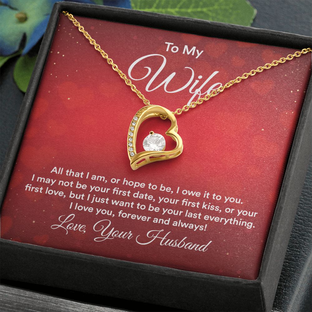 Birthday Gifts For Wife, Necklace Gifts For Wife From Husband, To My Wife Jewelry For Women , To My Wife Necklace  from Husband Wedding Anniversary Present For Wife, Beautiful Wife Jewelry Christmas30 Forever Love Necklace