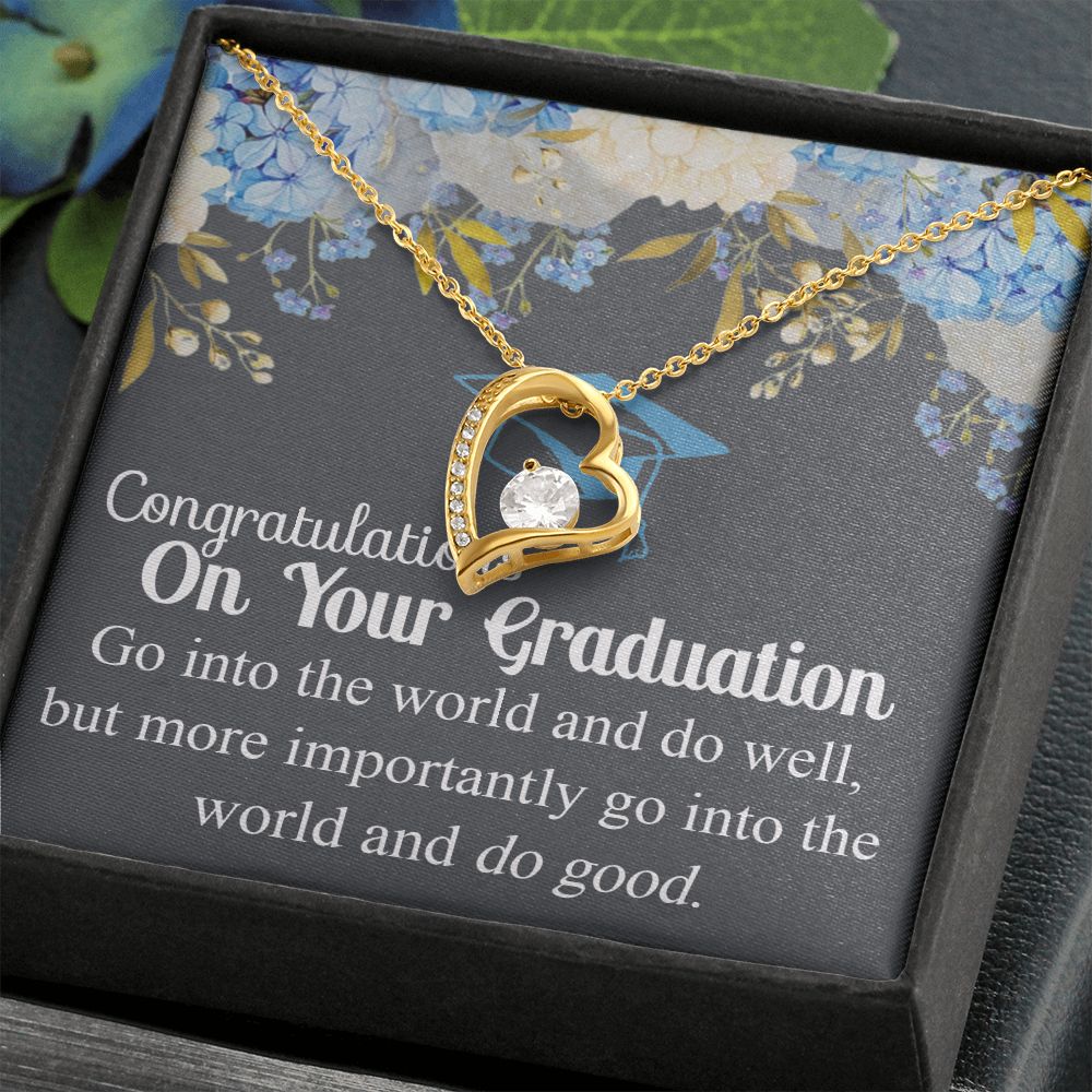 Graduation Gift Necklace For Girls, Graduation Jewelry, College, High School Congrats Graduation Pendants Gift For Daughter, Granddaughter, Niece, Sister Forever Love Necklace