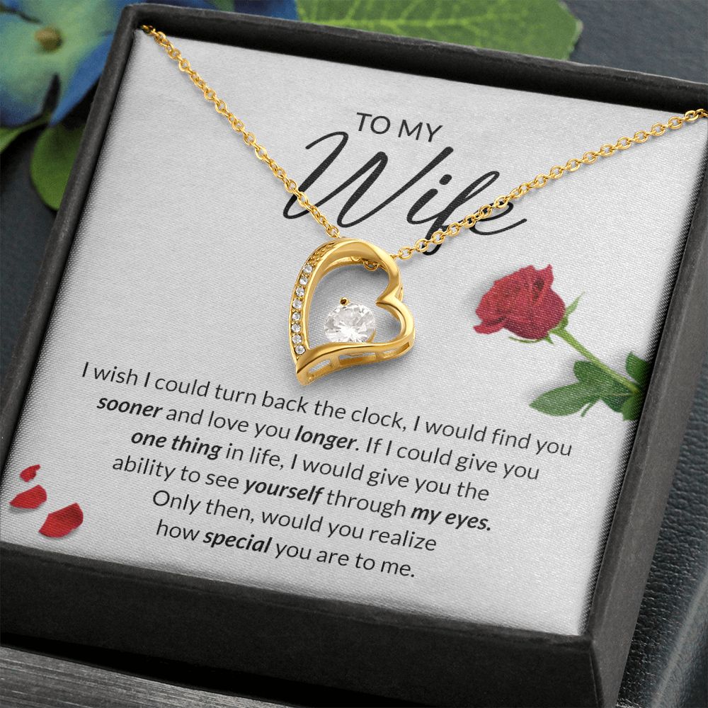 Birthday Gifts For Wife, Necklace Gifts For Wife From Husband, To My Wife Jewelry For Women , To My Wife Necklace  from Husband Wedding Anniversary Present For Wife, Beautiful Wife Jewelry Christmas22 Forever Love Necklace