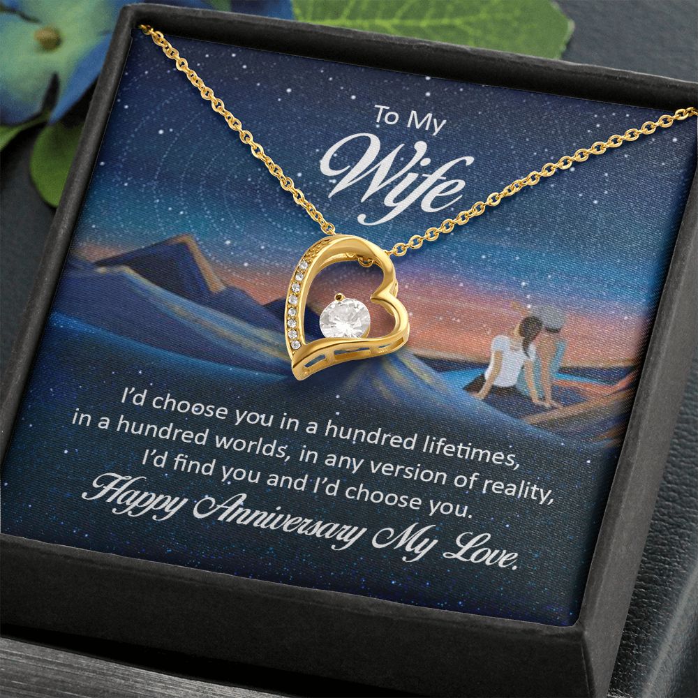 Birthday Gifts For Wife, Necklace Gifts For Wife From Husband, To My Wife Jewelry For Women , To My Wife Necklace  from Husband Wedding Anniversary Present For Wife, Beautiful Wife Jewelry Christmas26 Forever Love Necklace