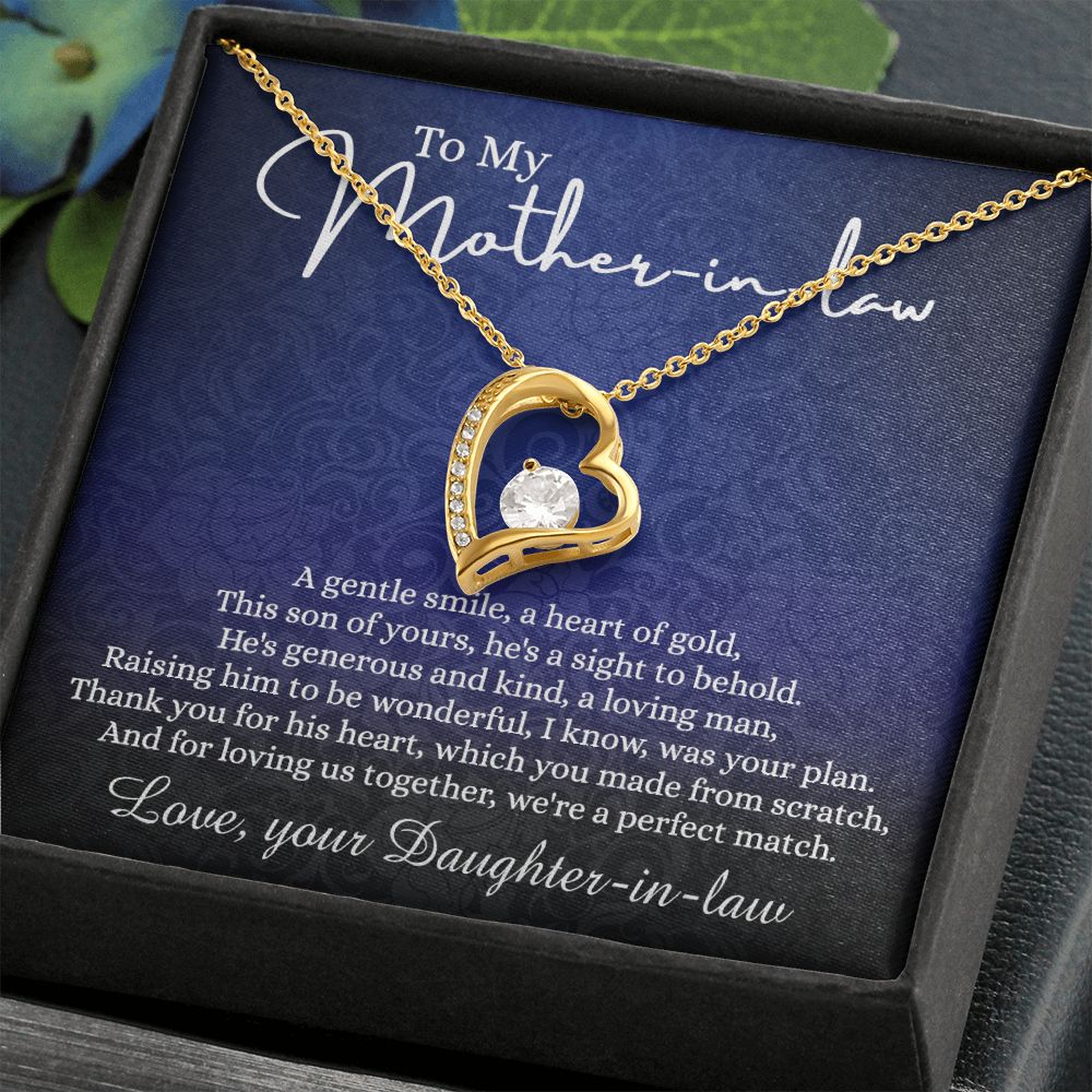 To My Mother in Law Necklace, Mother in Law Gift, Necklace for Mother in Law Jewelry Gift to My Mother-in-law on Wedding Day Mother's day gift for Mother in Law Birthday gift Forever Love Necklace