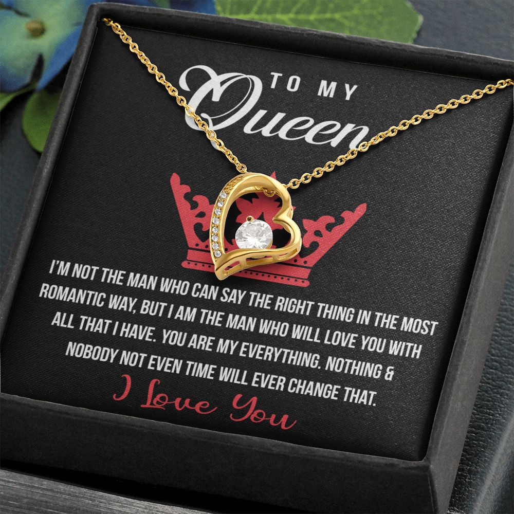 To My Queen Love Knot Necklace, Gift For Wife Girlfriend Soulmate Future Wife Forever Love Necklace