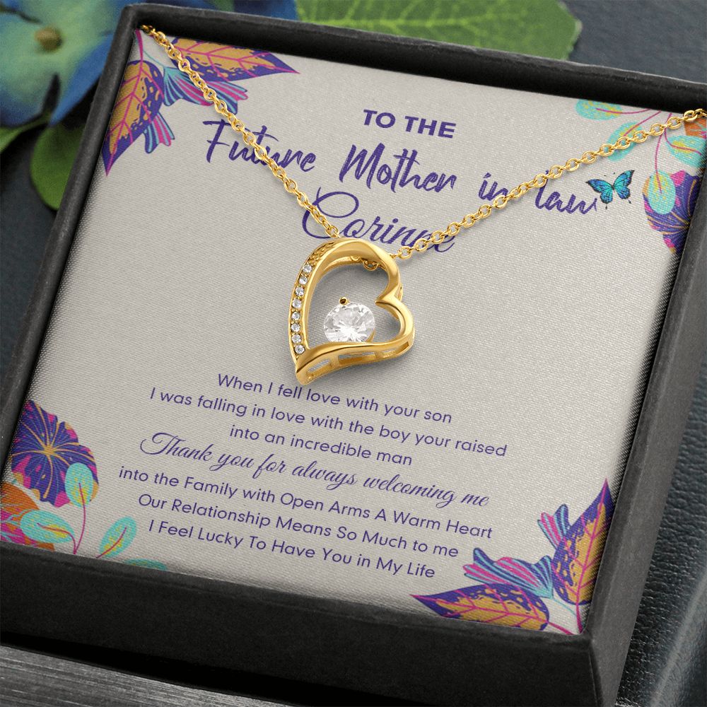 Mother in Law Necklace, Jewelry for Women, Future Mother in Law Gifts from Daughter in Law, Mother of Bride Gifts For Mother in Law, Birthday Gifts For Mother In Law From Daughter In Law16 Forever Love Necklace