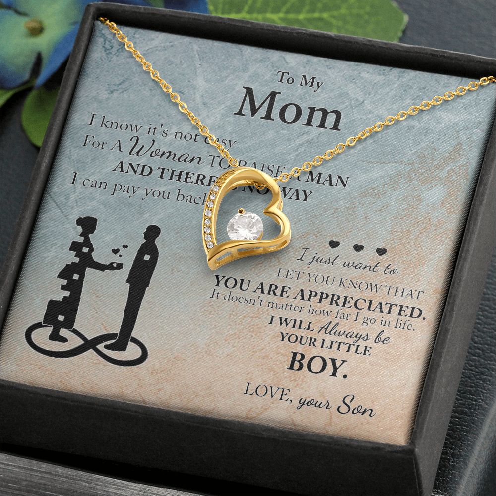 Mom Gift From Son To Mother Necklace Thoughtful Birthday Gift Sentimental Forever Love Necklace