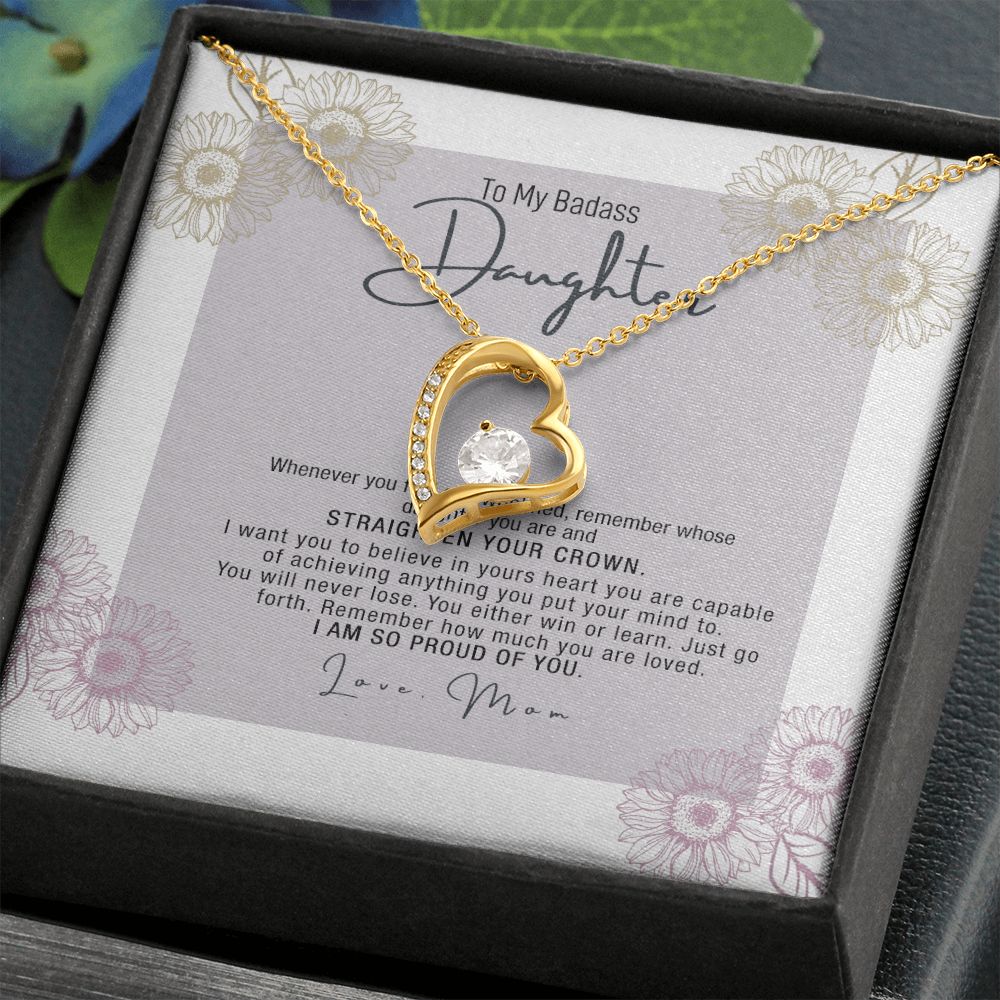 Daughter Necklace Gift From Mom Mother Daughter Jewelry Gift 21st Birthday Xmas Forever Love Necklace