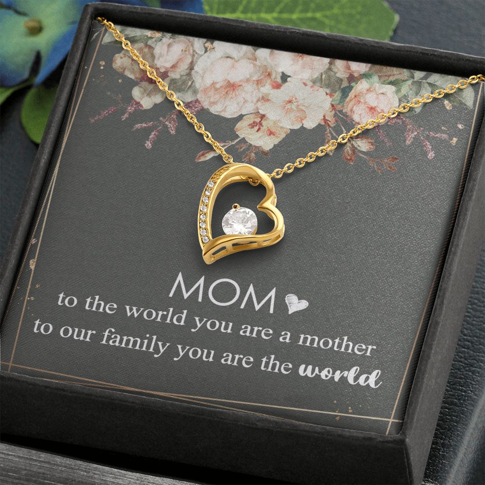 Mom Necklace Gifts for Mom from Daughter to Mom Gifts for Mothers Day from Daughter, To My Mom Necklace from Daughter to Mom Birthday Gifts Necklace with Message Card and Gift Box4 Forever Love Necklace