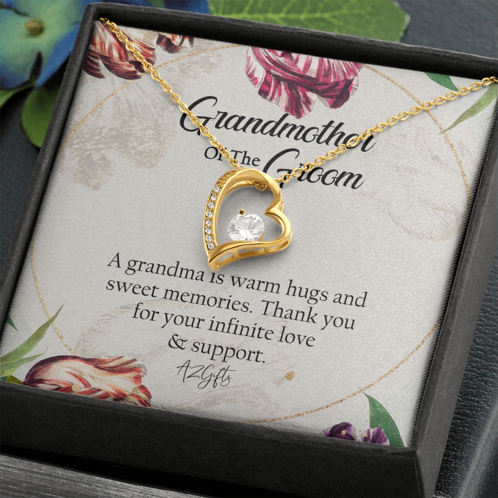 To My Grandmother Necklace, Gift for Grandmother Necklace, Mothers Day Gift For Grandma Nana, Grandma Jewelry From Grandchildren GrandKids , Jewelry Box Gift For Grandma Grandmother1 Forever Love Necklace