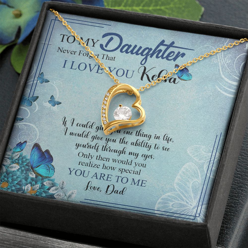 Mother Daughter Gift Ideas, To My Daughter Gift Necklace from Mom, Jewelry Pendant Present for Daughter, Birthday Christmas Gift Graduation Gifts for Daughters, Mother and Daughter Necklace 21 Forever Love Necklace