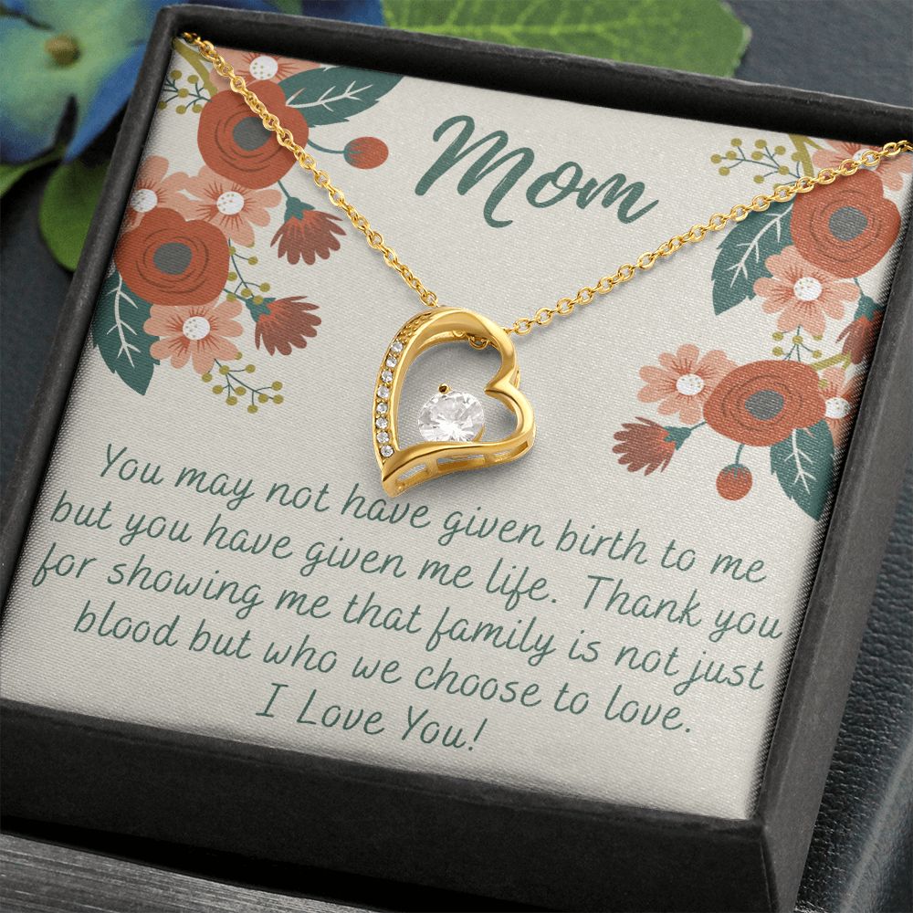 To My Mom Love Knot Necklace Gift for Stepmom Birthday Present Idea for Mother Forever Love Necklace
