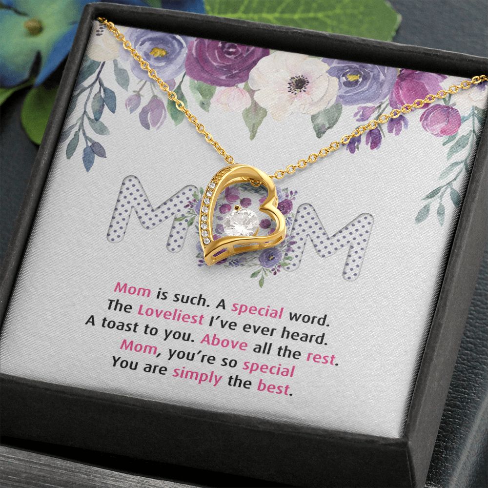 To My Mom Necklace Pendant Gift From Daughter Or Son Happy Mother's Day Gift For Mom Birthday, Anniversary Mom Is Such A Special Forever Love Necklace