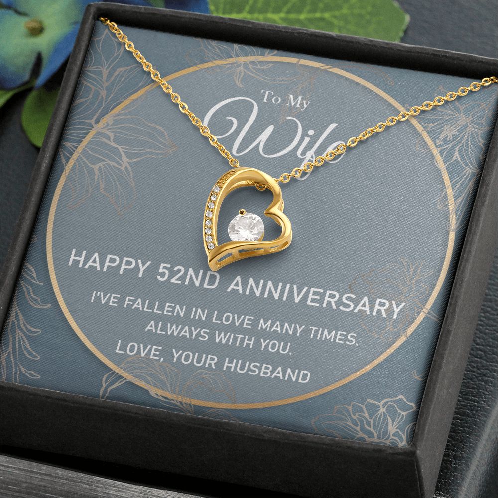 To My Wife Necklace from Husband, Personalized Necklace for Women, Luxury Necklace for Wife from Man Men, Wedding Anniversary Present For Wife, Beautiful Wife Jewelry Christmas Birthday Gifts For Wife5 Forever Love Necklace
