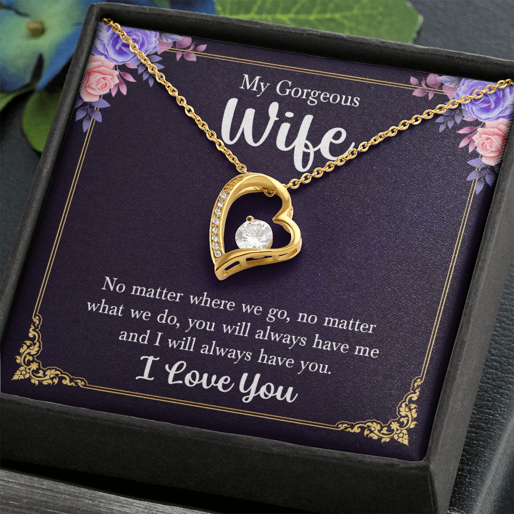 Birthday Gifts For Wife, Necklace Gifts For Wife From Husband, To My Wife Jewelry For Women , To My Wife Necklace  from Husband Wedding Anniversary Present For Wife, Beautiful Wife Jewelry Christmas15 Forever Love Necklace