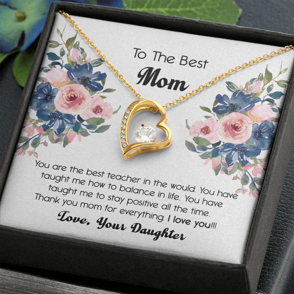 To My Mom Necklace, Gift For Mom, Mother's Day Gift from Daughter, Mom Jewelry Gift for Mothers Day, Birthday Gift for Mother, Moms Gift from Daughter Son, Necklace for Mom Mother 7 Forever Love Necklace