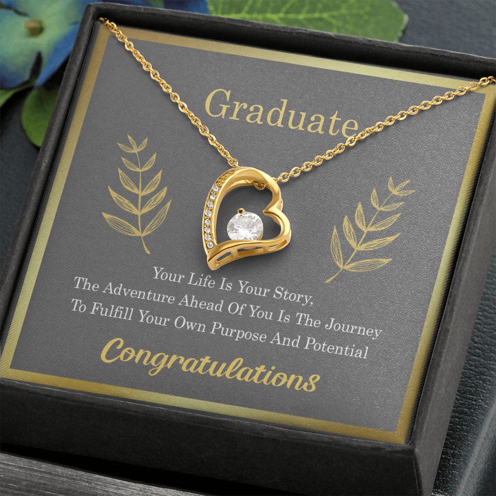 Graduation Gift For Daughter, University Graduate Gift, Graduation Gift For Her Congrats Graduation Pendants Gift For Daughter, Granddaughter, Niece, Sister Forever Love Necklace
