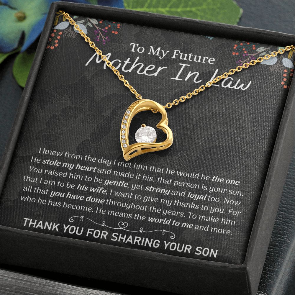 Future Mother In Law Sunflower Bracelet, Mother In Law To Be Gifts, Soon To Be Mother In Law Gifts, Future Mother In Law Birthday Gift Forever Love Necklace