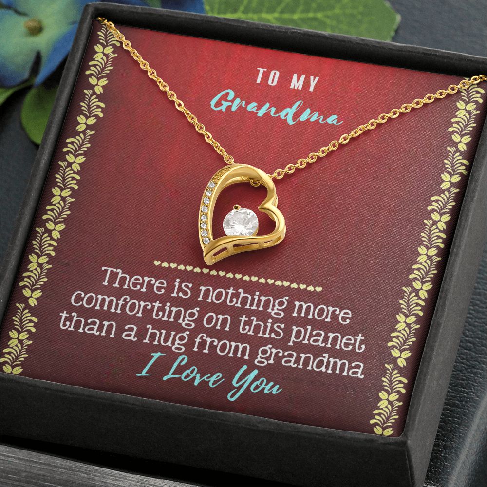 To My Grandma Necklace, Gift for Grandmother Necklace, Mothers Day Gift For Grandma Nana, Grandma Jewelry From Grandchildren GrandKids , Jewelry Box Gift For Grandma Grandmother20 Forever Love Necklace