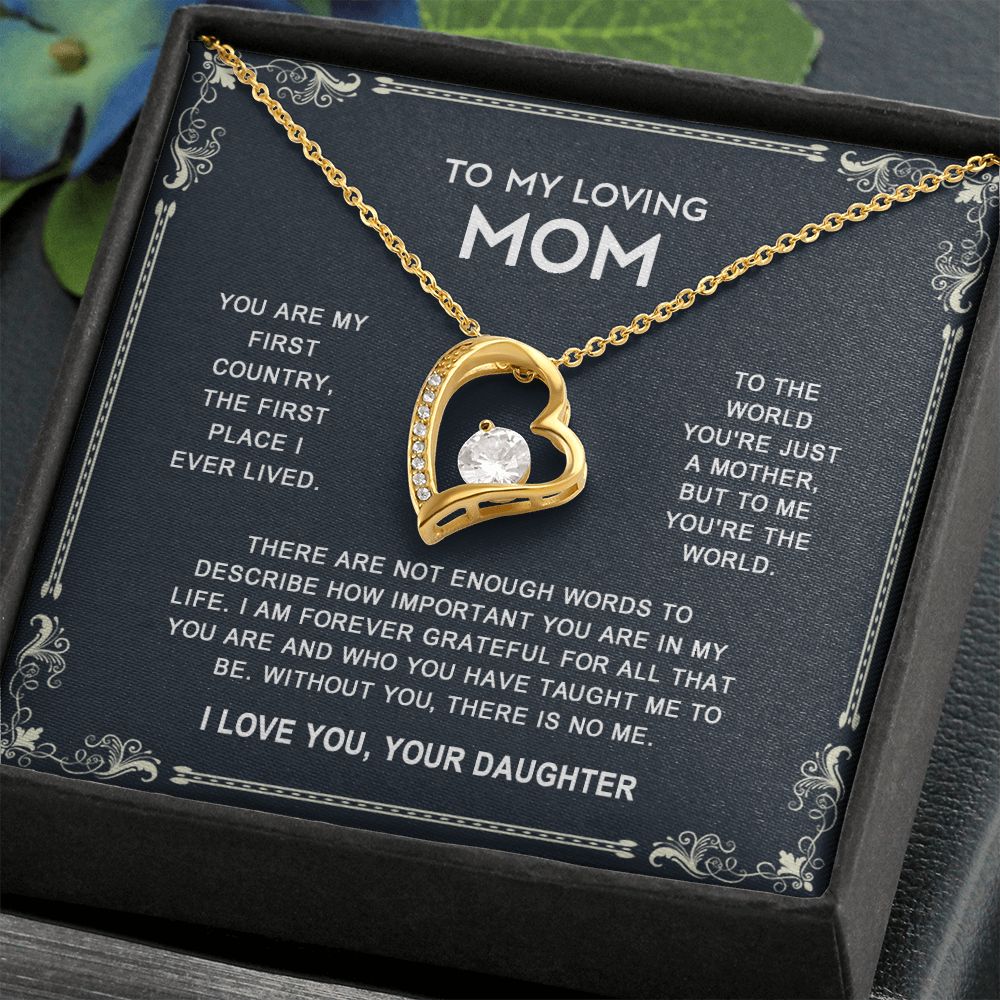 To My Mom Necklace, Gift For Mom, Mother's Day Gift from Daughter, Mom Jewelry Gift for Mothers Day, Birthday Gift for Mother, Moms Gift from Daughter Son, Necklace for Mom Mother 14 Forever Love Necklace