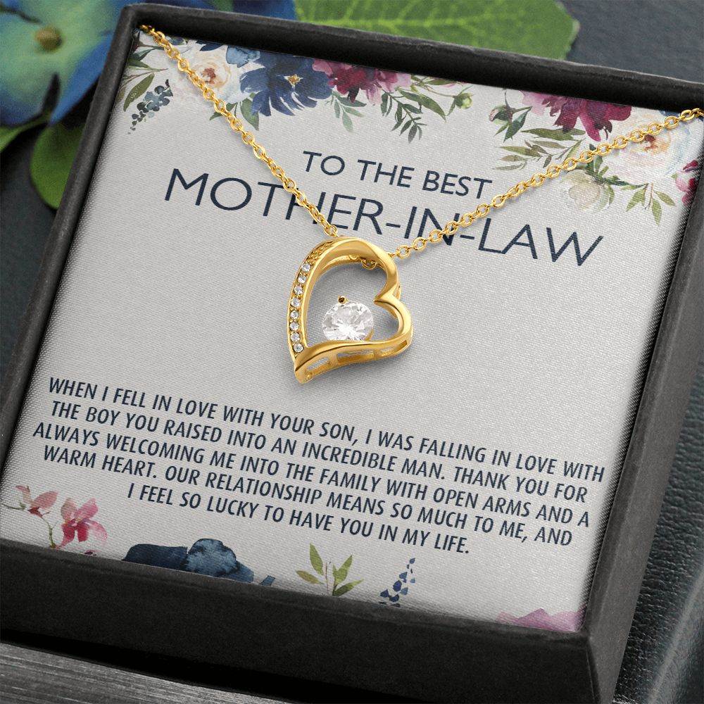 To My Mother-In-Law Gift Mothers Day Gift Necklace Mother-In-Law Gifts Jewelry Forever Love Necklace