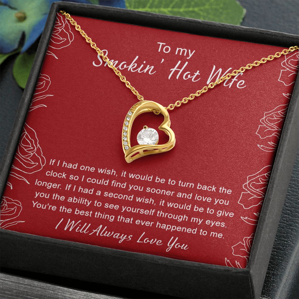 To My Wife Necklace from Husband, Personalized Necklace for Women, Luxury Necklace for Wife from Man Men, Wedding Anniversary Present For Wife, Beautiful Wife Jewelry Christmas Birthday Gifts For Wife4 Forever Love Necklace