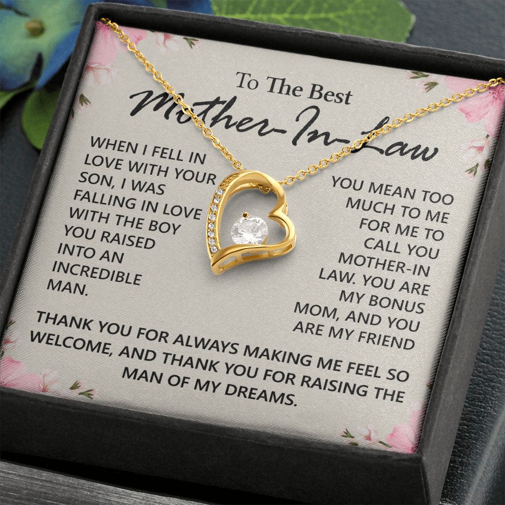 Mother in Law Necklace, Jewelry for Women, Future Mother in Law Gifts from Daughter in Law, Mother of Bride Gifts For Mother in Law, Birthday Gifts For Mother In Law From Daughter In Law12 Forever Love Necklace