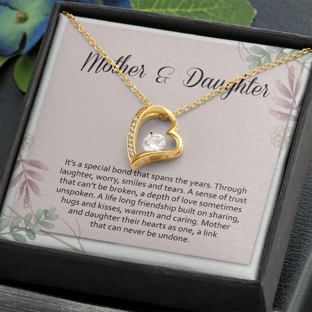 Mom Necklace Gifts for Mom from Daughter to Mom Gifts for Mothers Day from Daughter, To My Mom Necklace from Daughter to Mom Birthday Gifts Necklace with Message Card and Gift Box2245 Forever Love Necklace