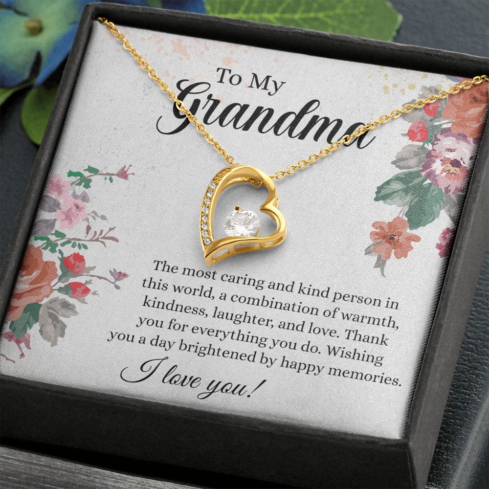 To My Grandma Necklace, Gift for Grandmother Necklace, Mothers Day Gift For Grandma Nana, Grandma Jewelry From Grandchildren GrandKids , Jewelry Box Gift For Grandma Grandmother18 Forever Love Necklace