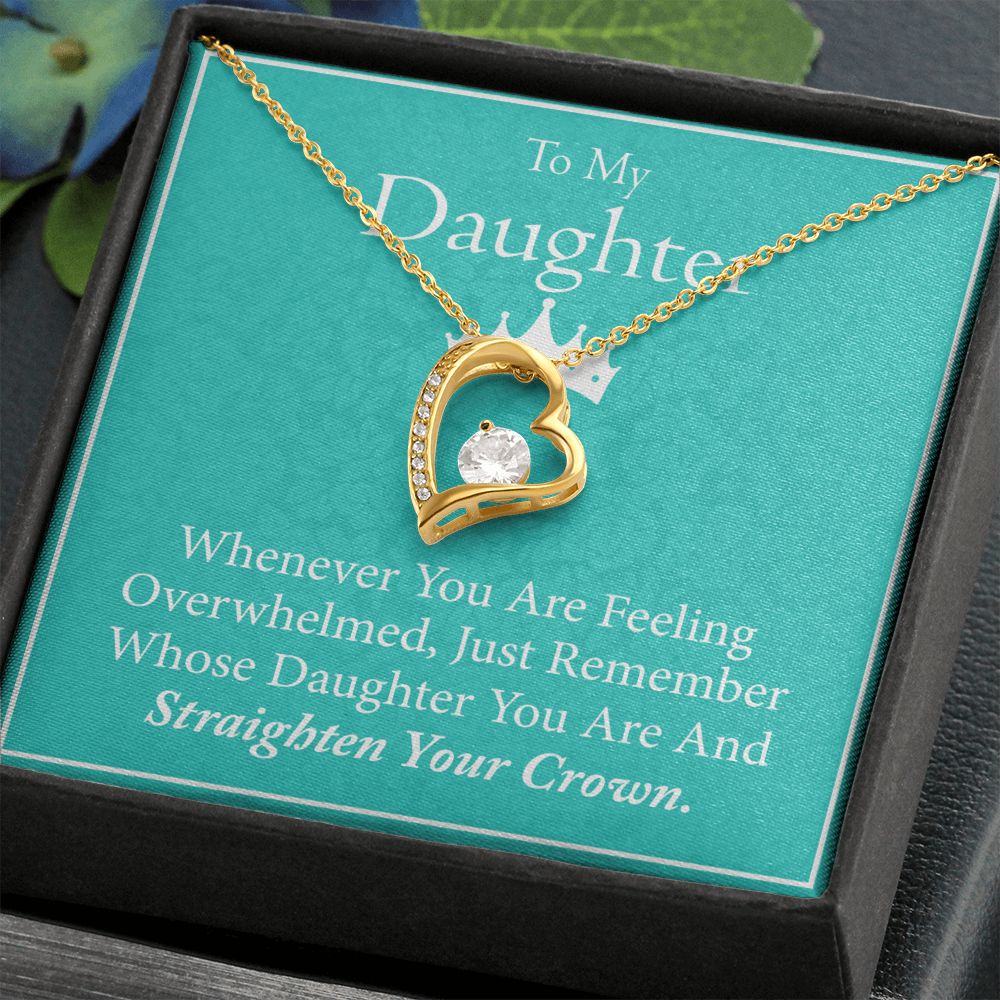 Jewelry Pendant Present for Daughter, To My Daughter Gift Necklace from Mom, Mother Daughter Gift Ideas, Birthday Christmas Gift Graduation Gifts for Daughters, Mother and Daughter Necklace 15 Forever Love Necklace