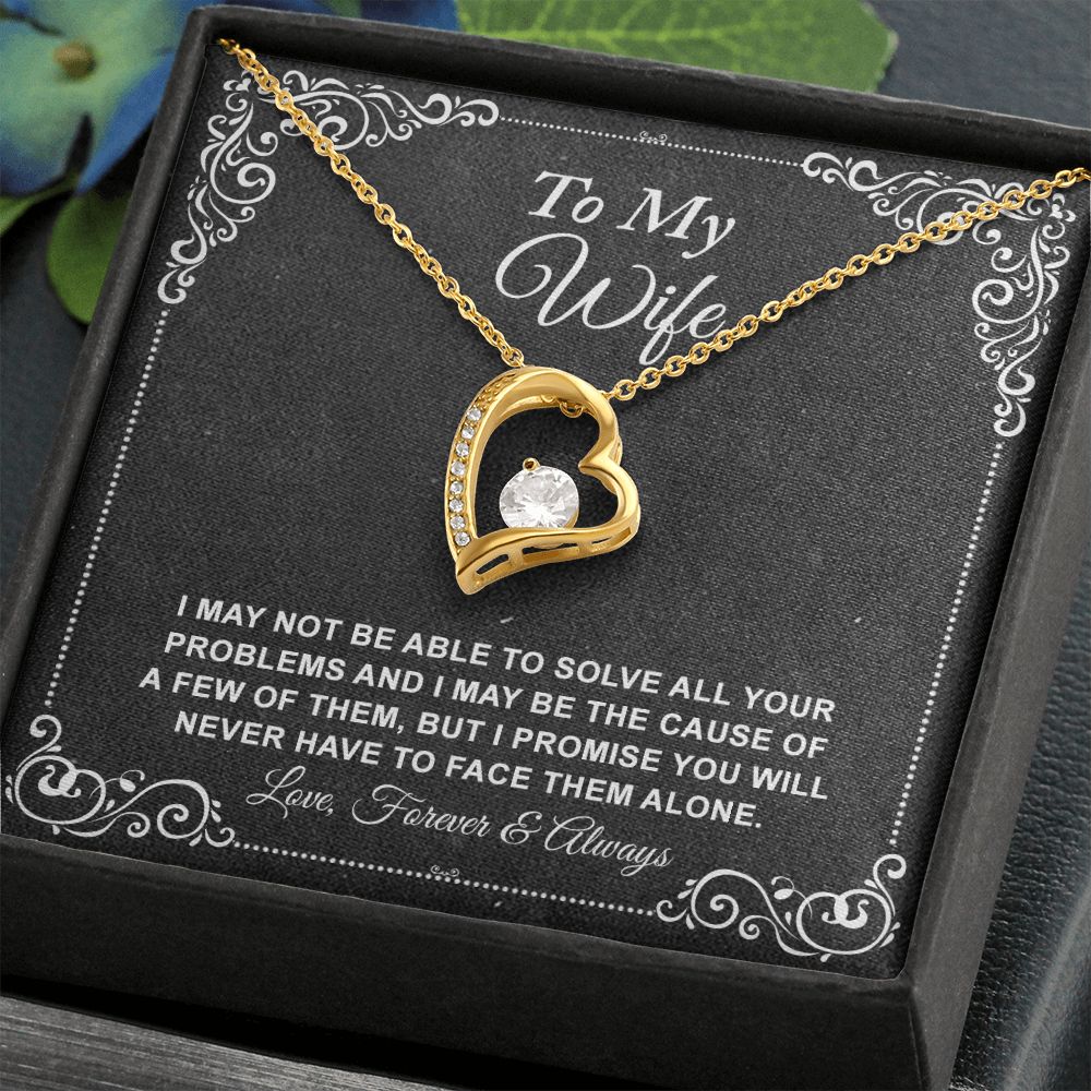 To My Wife Necklace, Gift For Wife From Husband, Anniversary Gift, Valentine's Forever Love Necklace
