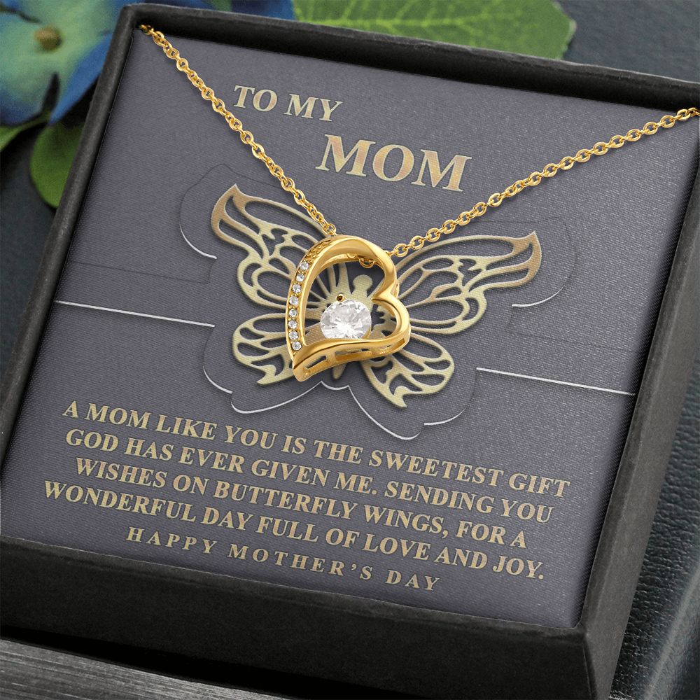 To My Mom Necklace, Gift For Mom, Mother's Day Gift from Daughter, Mom Jewelry Gift for Mothers Day, Birthday Gift for Mother, Moms Gift from Daughter Son, Necklace for Mom Mother 12 Forever Love Necklace