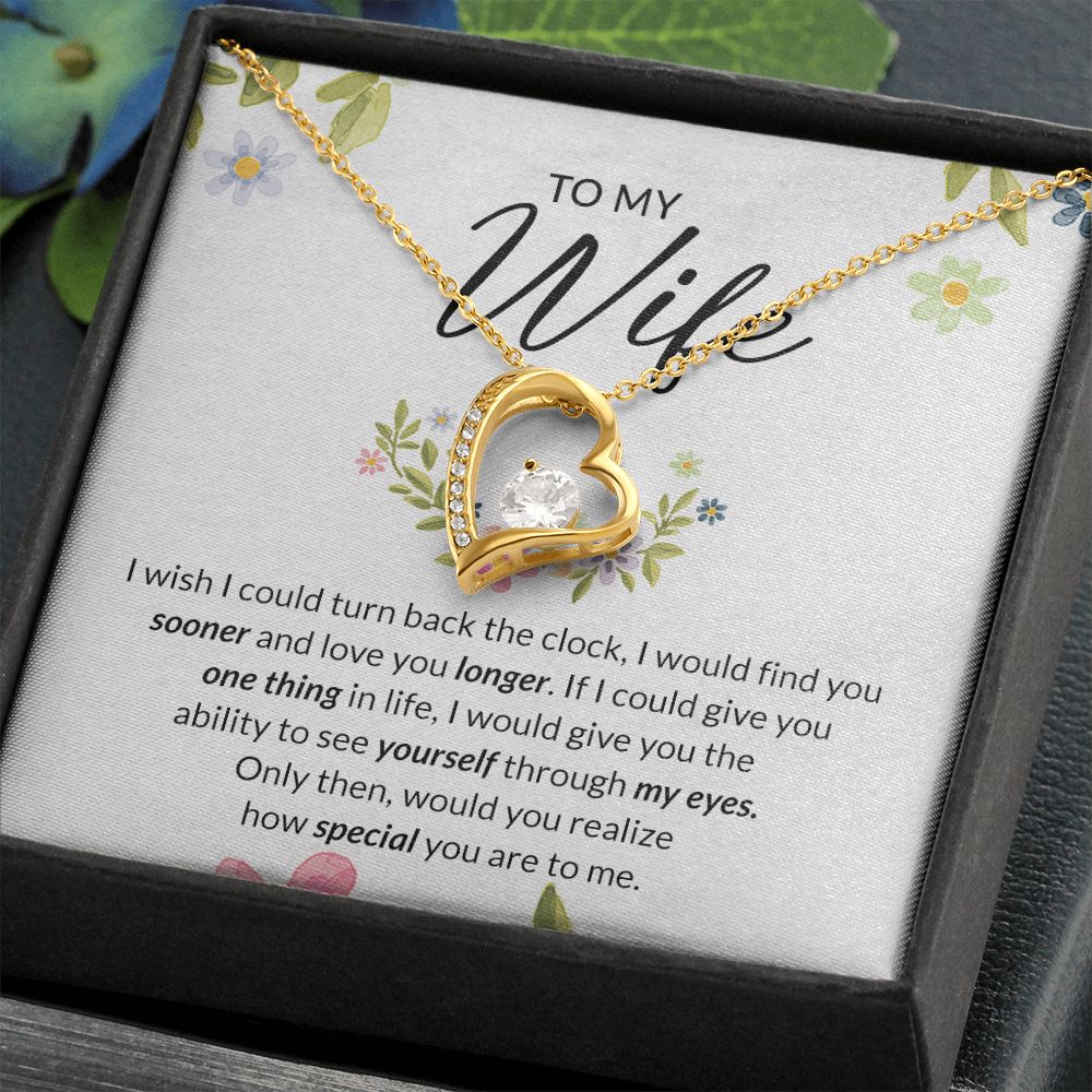 Birthday Gifts For Wife, Necklace Gifts For Wife From Husband, To My Wife Jewelry For Women , To My Wife Necklace  from Husband Wedding Anniversary Present For Wife, Beautiful Wife Jewelry Christmas17 Forever Love Necklace