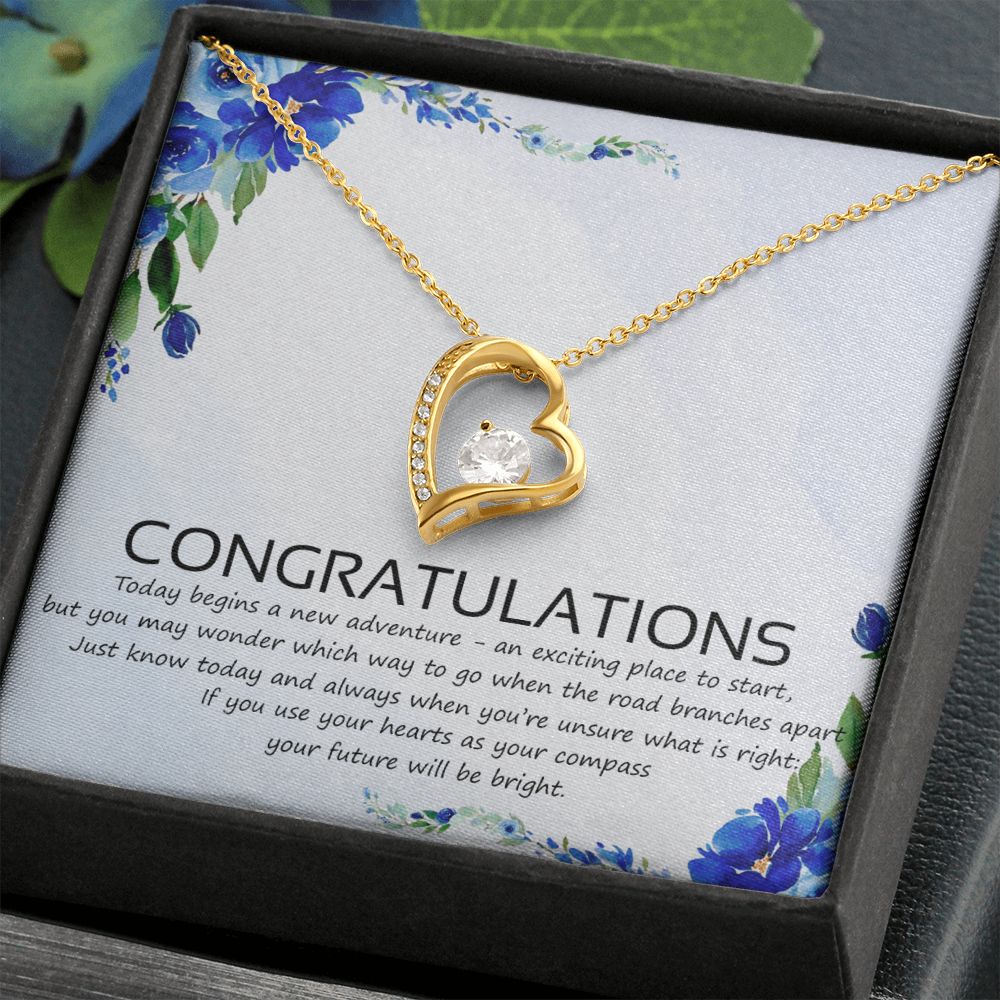 Graduation Compass Necklace - Perfect gift to say congratulations to high school Congrats Graduation Pendants Gift For Daughter, Granddaughter, Niece, Sister Forever Love Necklace