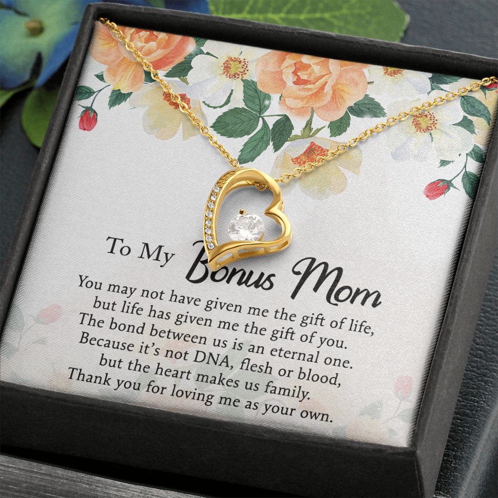 Mother Daughter Necklace as Daughter Gift from Mom, Mom Necklace as Christmas Gift for Mom from Son, Birthday Gift for Mother in Law Necklace, Bonus Mom Gifts for Step Mom Necklace5 Forever Love Necklace