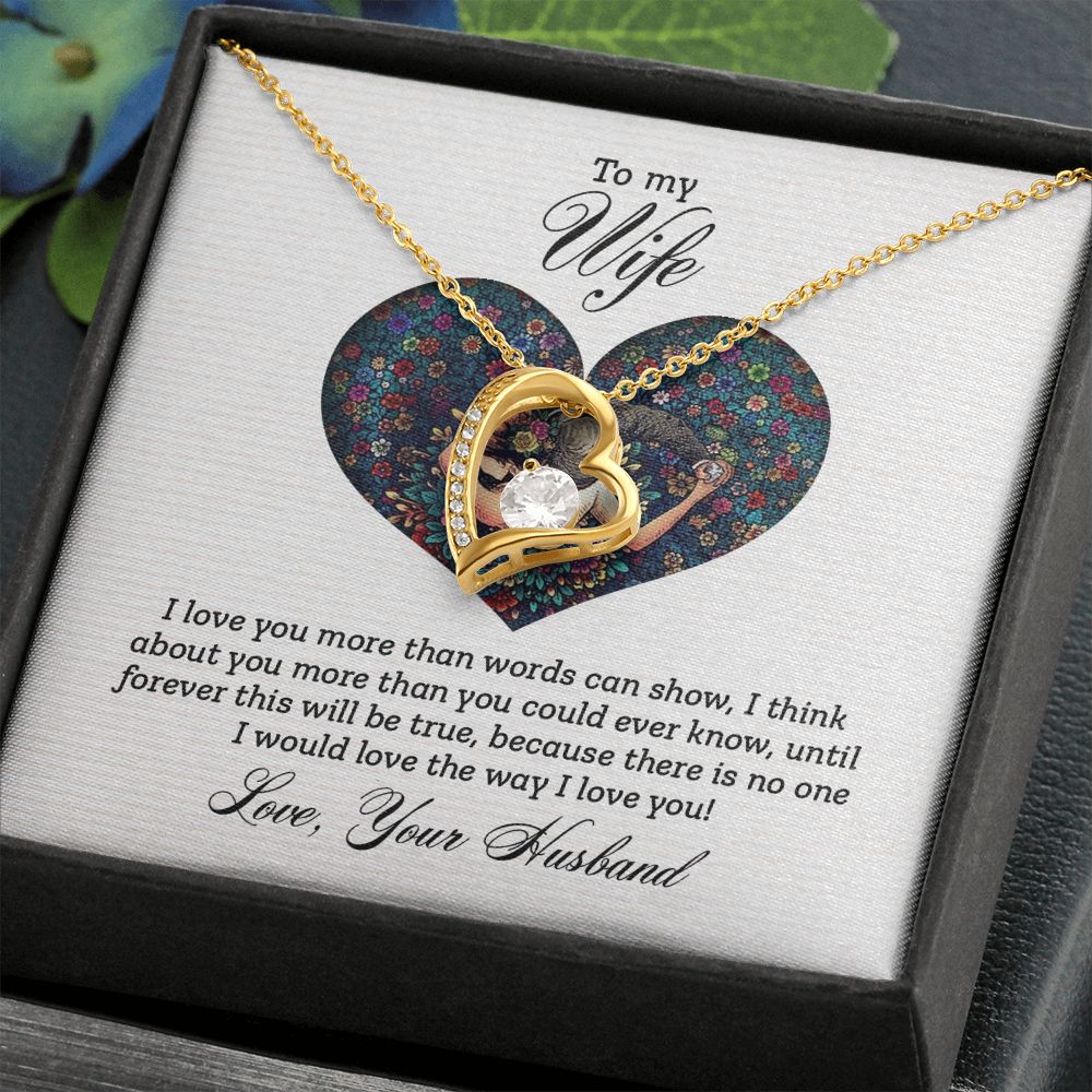 Birthday Gifts For Wife, Necklace Gifts For Wife From Husband, To My Wife Jewelry For Women , To My Wife Necklace  from Husband Wedding Anniversary Present For Wife, Beautiful Wife Jewelry Christmas23 Forever Love Necklace