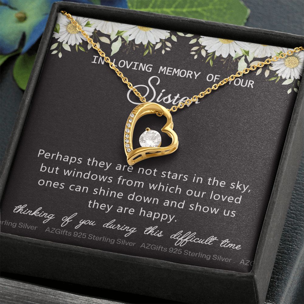 Loss Of Sister Necklace Gift, Sympathy Loss Of Sister, Sympathy Gift Box, Loss Of Sister Necklace, Loss Of Sister, Loss Of Sister Gift, Condolence Gifts, Remembrance Necklace for Women Forever Love Necklace