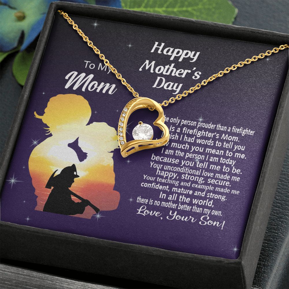 Mom Necklace Gifts for Mom from Daughter to Mom Gifts for Mothers Day from Daughter, To My Mom Necklace from Daughter to Mom Birthday Gifts Necklace with Message Card and Gift Box14 Forever Love Necklace