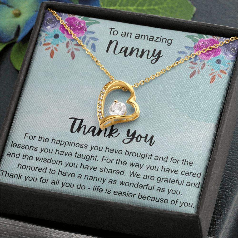 To My Grandma Necklace, Gift for Grandmother Necklace, Mothers Day Gift For Grandma Nana, Grandma Jewelry From Grandchildren GrandKids , Jewelry Box Gift For Grandma Grandmother10 Forever Love Necklace