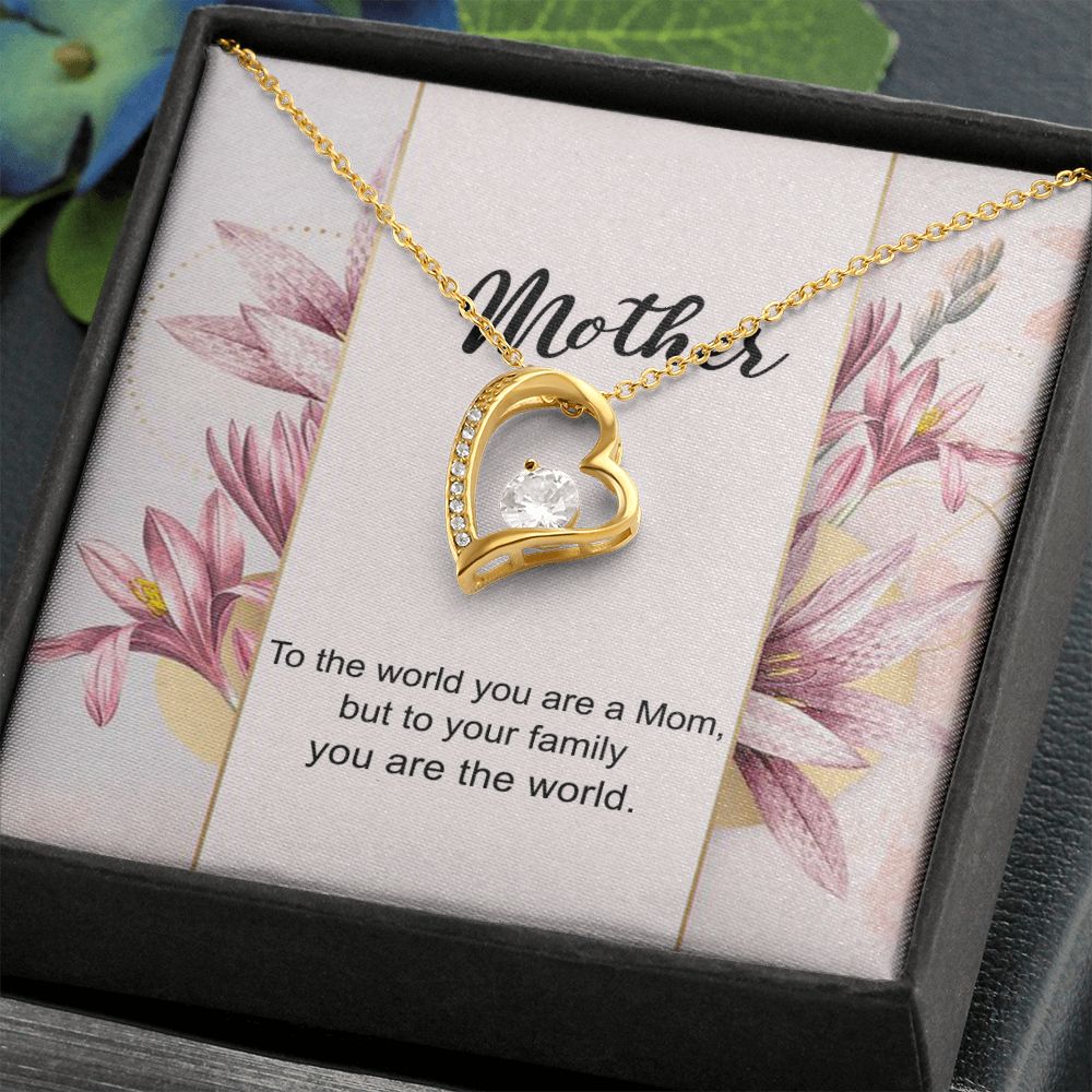 Mom Necklace Gifts for Mom from Daughter to Mom Gifts for Mothers Day from Daughter, To My Mom Necklace from Daughter to Mom Birthday Gifts Necklace with Message Card and Gift Box7 Forever Love Necklace