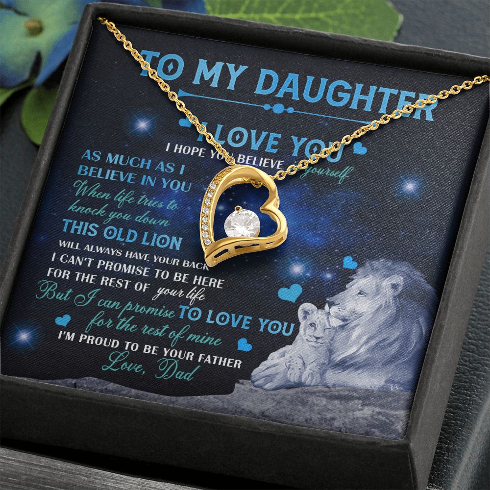 Dad To Daughter Necklace Jewelry Gift for Daughter from Dad Father Daughter Gift 175009114907 Forever Love Necklace