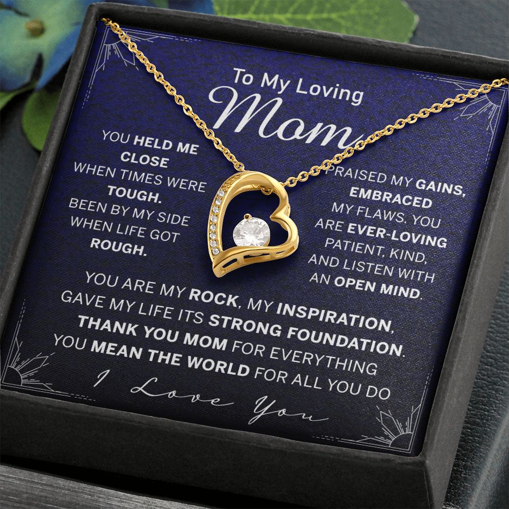 To My Mom Necklace, Gift For Mom, Mother's Day Gift from Daughter, Mom Jewelry Gift for Mothers Day, Birthday Gift for Mother, Moms Gift from Daughter Son, Necklace for Mom Mother Forever Love Necklace