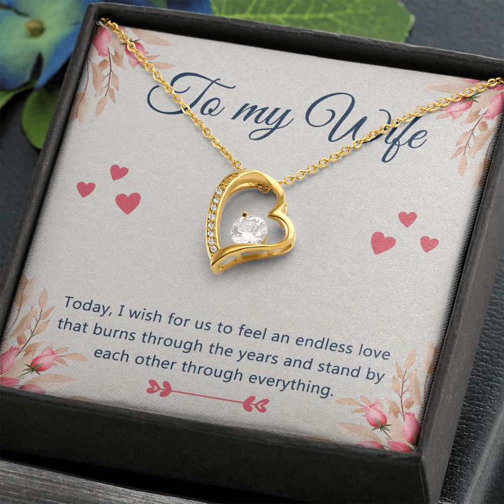 Birthday Gifts For Wife, Necklace Gifts For Wife From Husband, To My Wife Jewelry For Women , To My Wife Necklace  from Husband Wedding Anniversary Present For Wife, Beautiful Wife Jewelry Christmas 4 Forever Love Necklace