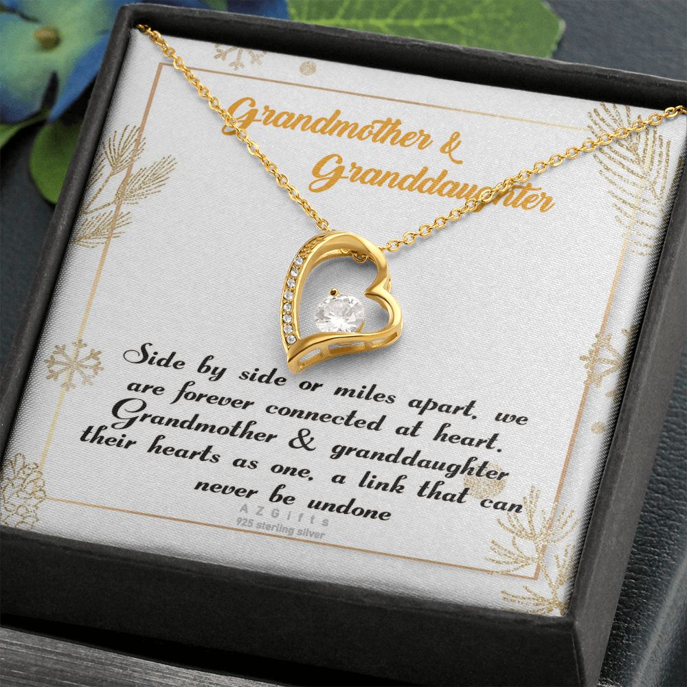 To My Grandma Necklace, Gift for Grandmother Necklace, Mothers Day Gift For Grandma Nana, Grandma Jewelry From Grandchildren GrandKids , Jewelry Box Gift For Grandma Grandmother14 Forever Love Necklace